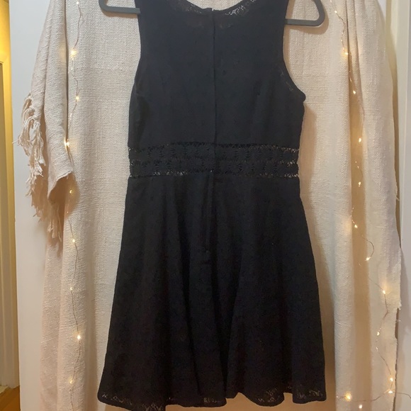 Black floral detail mini dress by Free People - Picture 5 of 5